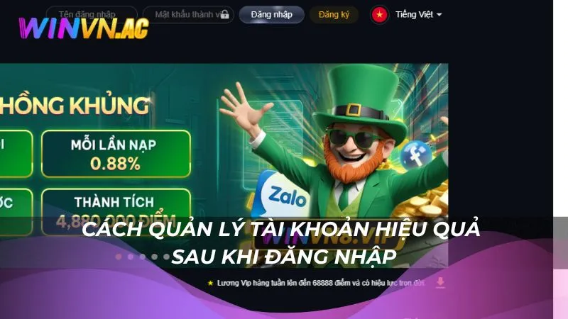 Cách quản lý tài khoản hiệu quả sau khi đăng nhập